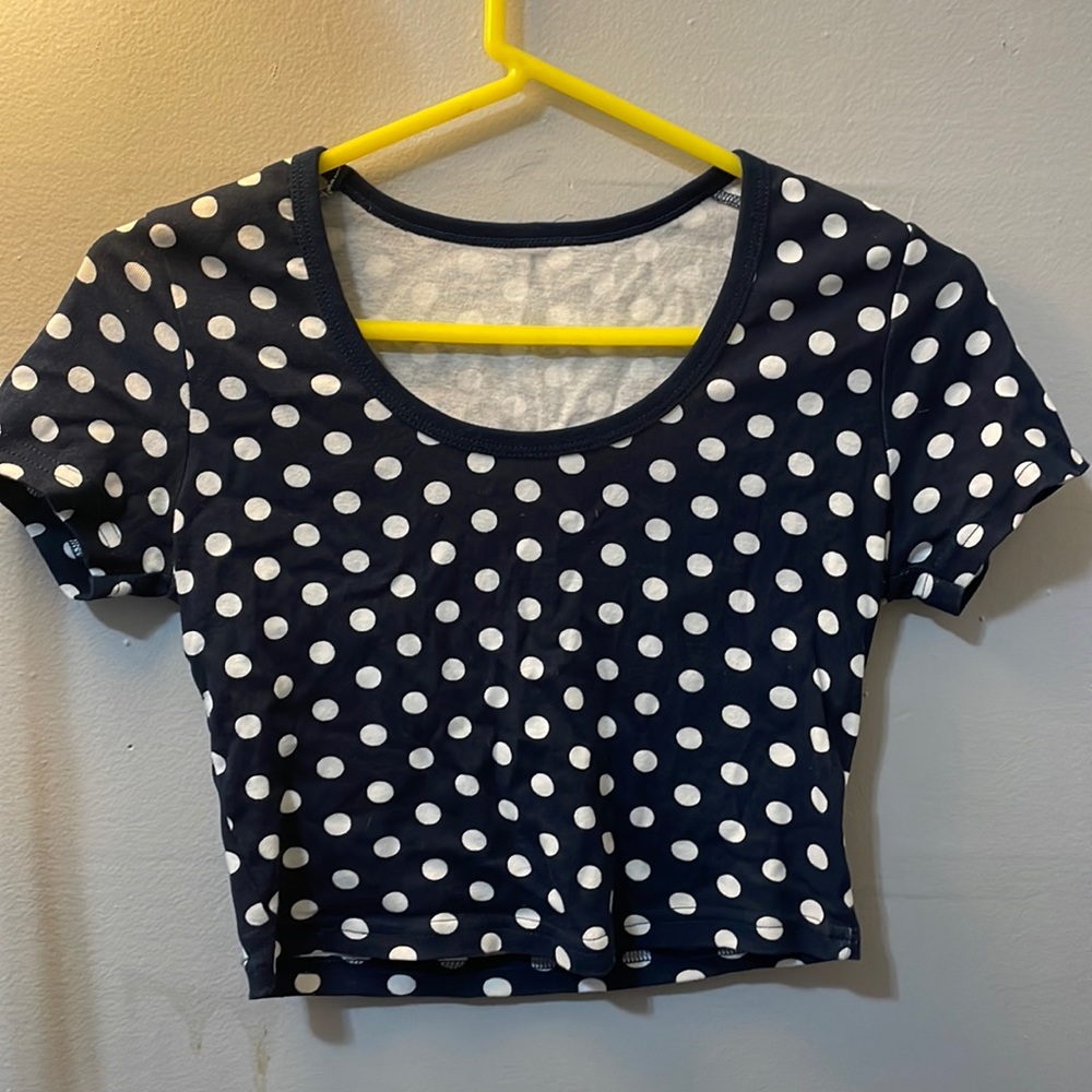 Polka dot cropped top